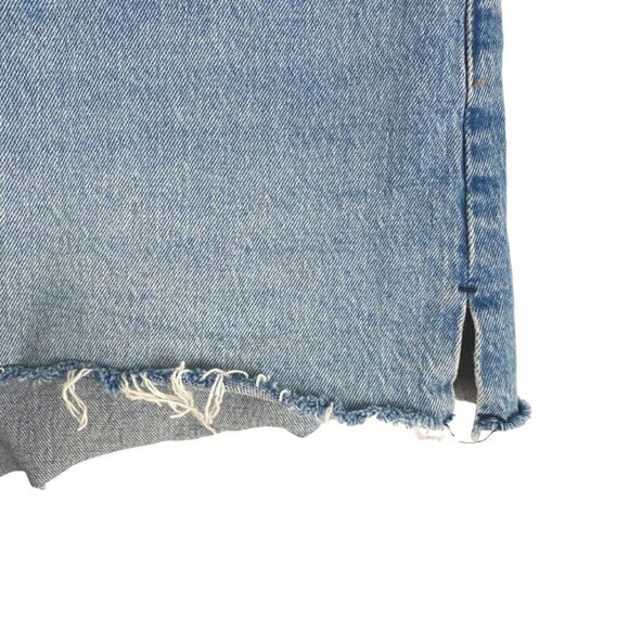 Abercrombie & Fitch Denim The Mom Shorts Size 35/20 High Rise Distressed SS-1508 - Picture 4 of 7